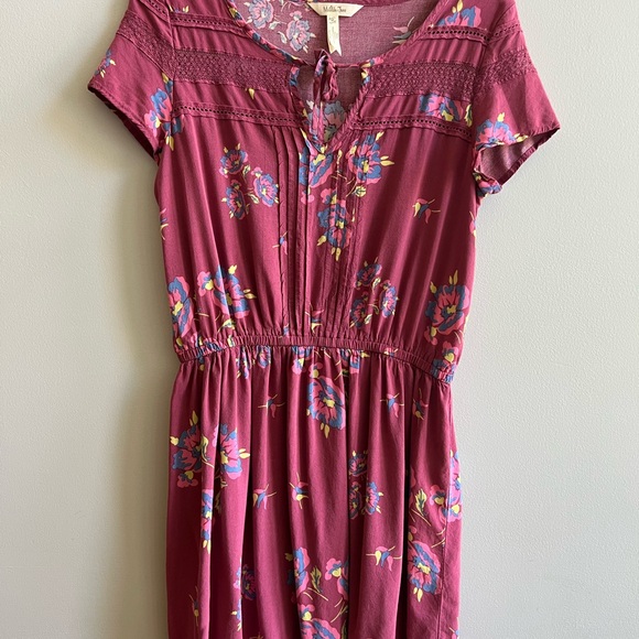 Matilda Jane Floral Dress in Burgundy and Blue - Picture 1 of 6